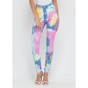 Aphrodite | Color Paint Splatter Skinny Jeans